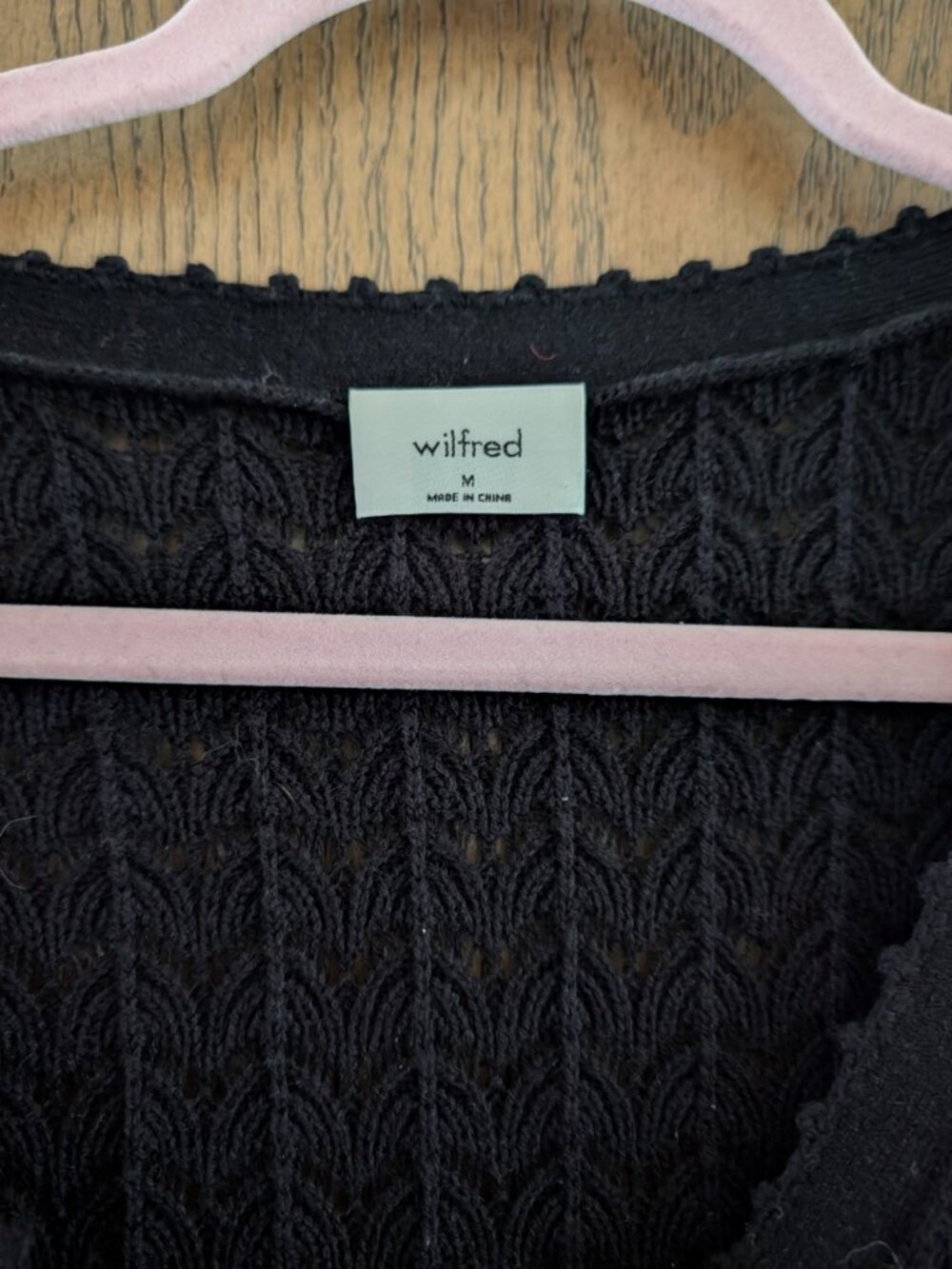 Aritzia Wilfred Cotton Charm Fika Cardigan – Black - Picture 3 of 3